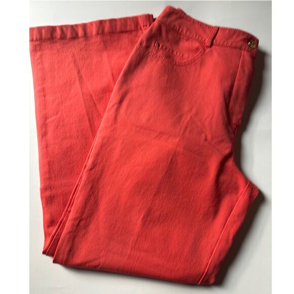 Vintage St. John Sport Marie Gray Coral Casual Pants sz US 8 High rise Wide leg - Picture 2 of 13